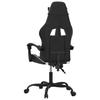 Gaming Chair Black and White Artificial Leather