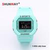 Korean Style Square Sports Watch for Students - Jelly Color, 50M Waterproof, Fashionable Design