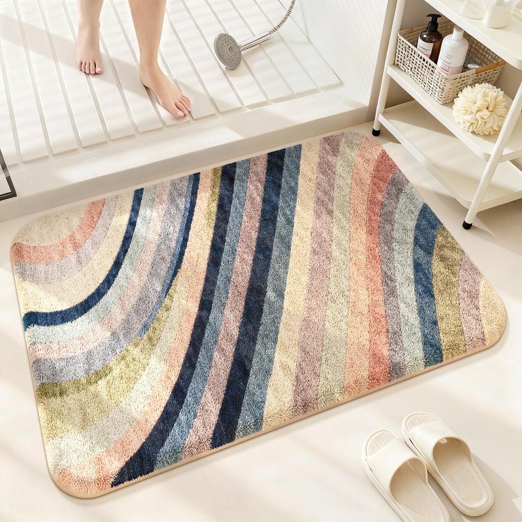 Imitation Cashmere Bathroom Floor Mat Toilet Toilet Toilet Door Absorbent Foot Mat Household Quick-drying Carpet