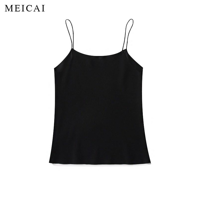 Красивое Классическое Черное Летнее Платье из Шелка на Бретельках XS (within 95 jin)