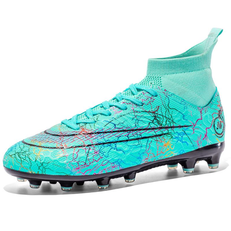 New FGTF Men's Breathable High-Top Soccer Shoes with Long/Short Studs for Teens & Kids, Stylish Design