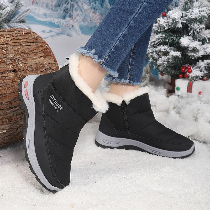Damen Große Größen Winter Warm Gefüttert Rutschfest Schneestiefel.