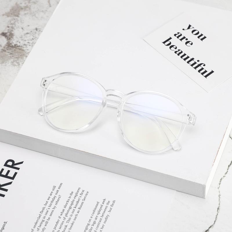 

JYL TS Round Glasses Unisex Blue Light Blocking Literary Style 2206 A-4938 красно-коричневый