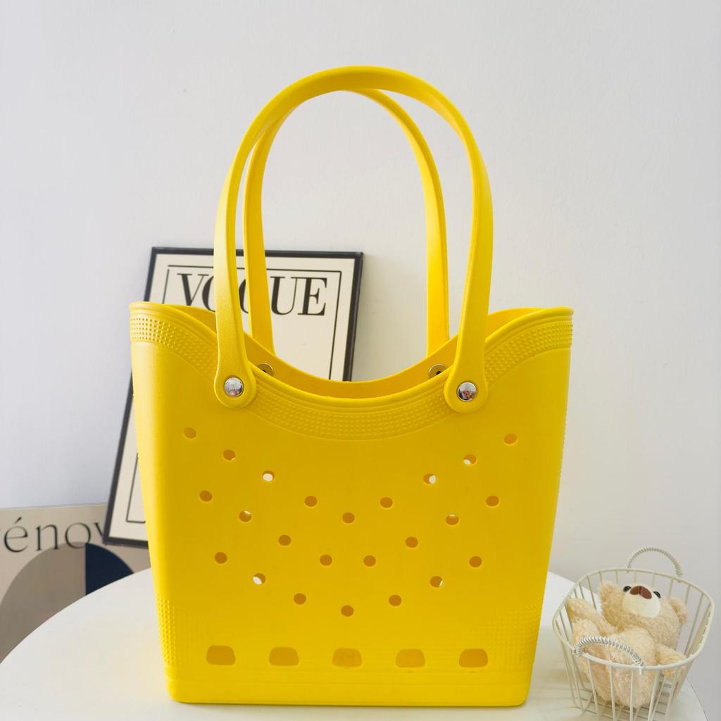 EVA Waterproof Beach Tote: Large Capacity Perforated Travel Bag