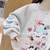 Fleece-Lined Puppy Sweatshirt for Girls: Autumn/Winter Casual Sports Top Outerwear