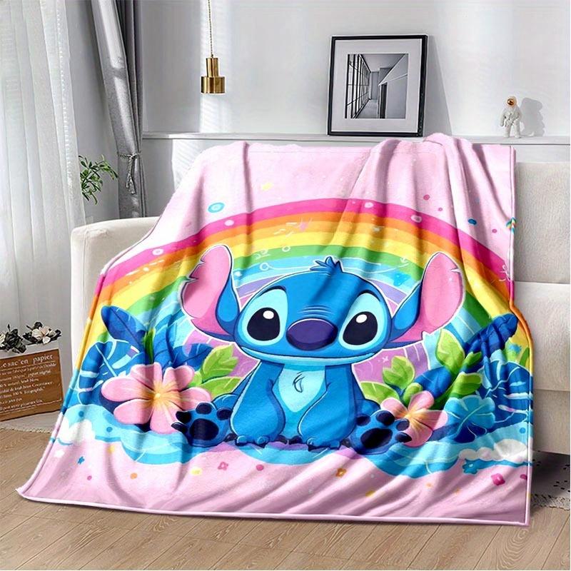 1pc Stitch Printing Blanket - Soft, All-Season Throw for Office Blanket, Personalized Gift with Adorable Cartoon Design