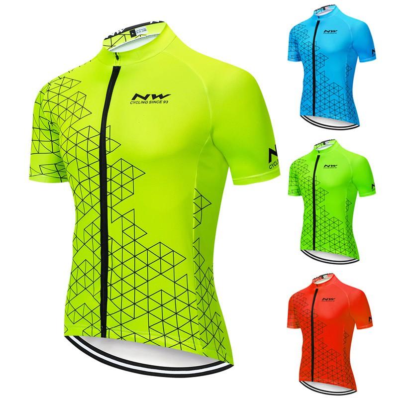 Men Women Cycling Jersey Short Sleeve Breathable Quick Dry Bike Shirt Sport Apparel