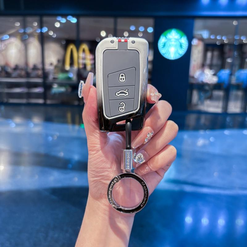 For VW Volkswagen Key Case Cover Holder Shell Fob for Volkswagen VW Magotan Passat B8 Golf for Skoda Superb A7 Accessories