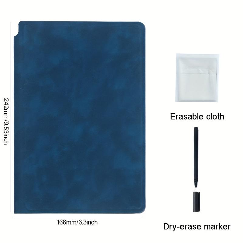 Stylish A5 Reusable Whiteboard Notebook - Ultra-Portable Weekly Planner With Durable Faux Leather Cover Versatile Memo Pad