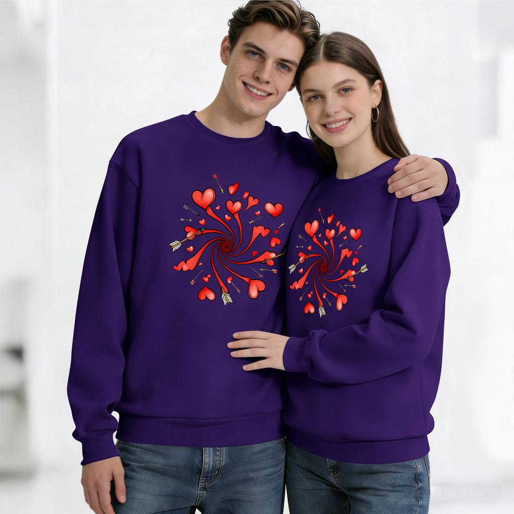 Men's Round Neck Long Sleeve Top, Unisex, Couple Casual Sports Top