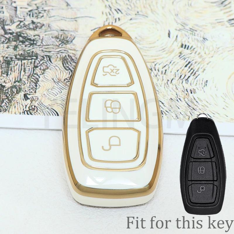 NOU Husă TPU pentru Cheie Inteligentă de Mașină cu Telecomandă Fob Carcasă pentru Ford Focus 3 4 ST Mondeo MK3 MK4 Fiesta Fusion Kuga 2013 2014 2015 2017