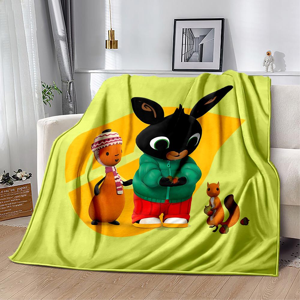 Bing's Colorful Adventure Blanket Warmthful Decor Suitable for Chair Picnics Bed Four Seasons Multipurpose Modern
