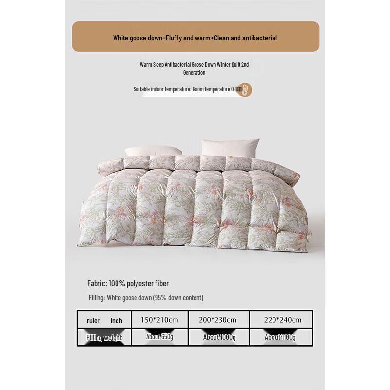 Mercury Home Textiles 95% White Goose Down Winter Duvet