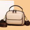 Versatile Retro Women Shoulder Bag PU Leather Large Capacity Messenger Handbag Luxury Cosmetic Bag