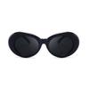 Vintage Oval Round Sunglasses Woman  Designer Sunglasses Female Male Black White Mirror Kurt Cobain Glasses Sun Glasses