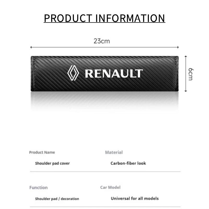 Hub Caps 2Pcs Car Seat Belt Shoulder Covers Carbon Fiber Safety Belt For Renault Megane 2 3 Twingo Clio Talisman Captur Sandero 