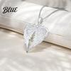 Eternal Love Rhinestone Necklace Angel Wings Shiny Rhinestones Inlaid Pendant