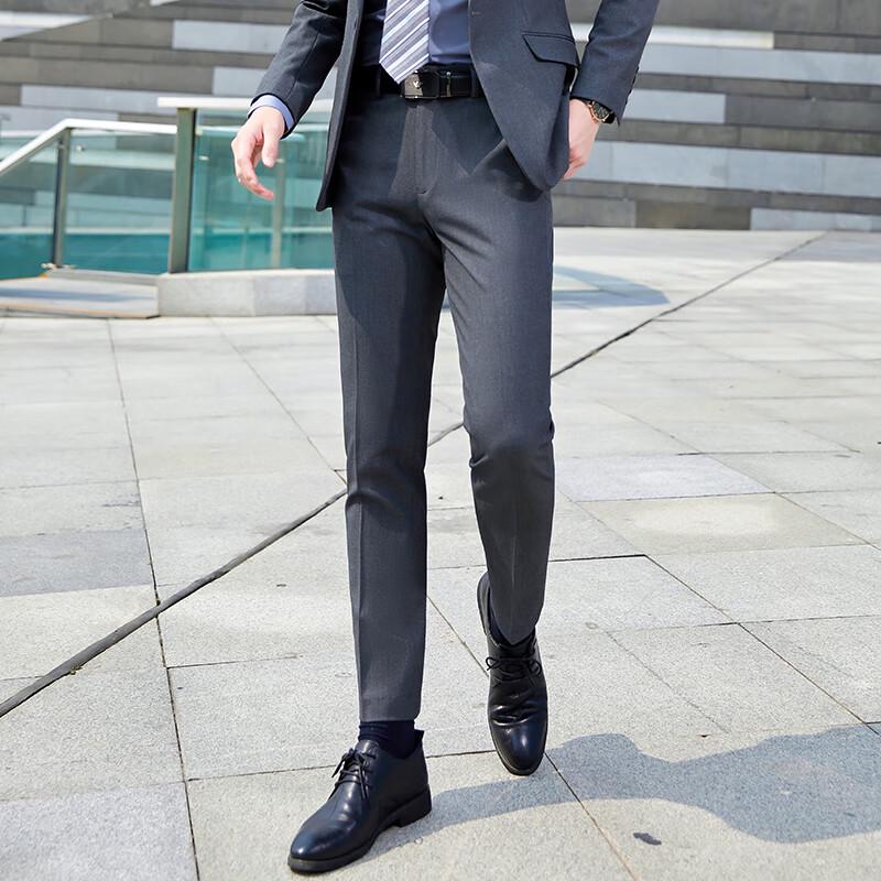 

Men s Business Casual Straight Fit Suit Pants 28