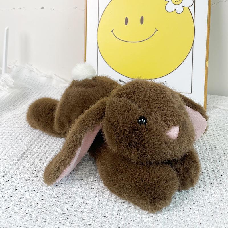 Boneca Coelho Fofa Acessórios para Carro Presente para Meninas Pingente Coelho de Jade Fofo Simulação Brinquedo de Pelúcia