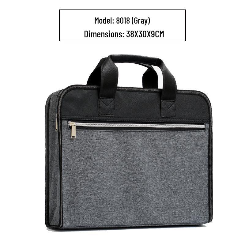 Handheld Waterproof Document Bag with Zipper - Large Capacity Office & Conference Bag for Computers & Documents