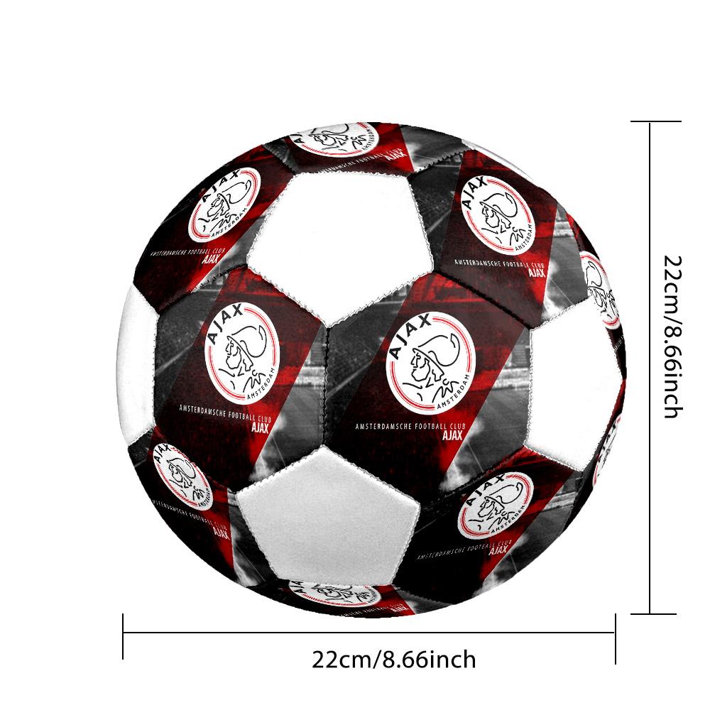 1PC AFC Ajax Poster Size 5 Soccer Ball PrahaIndoor Soccer Ball Colorful All Ages Machine Stitched PVC Competition Ready Durable High-Bounce