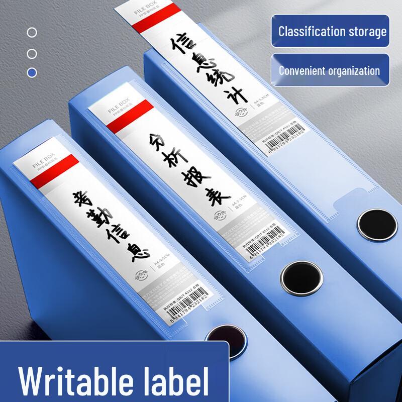 A4 Thickened Plastic Document Storage Boxes, 12-Pack