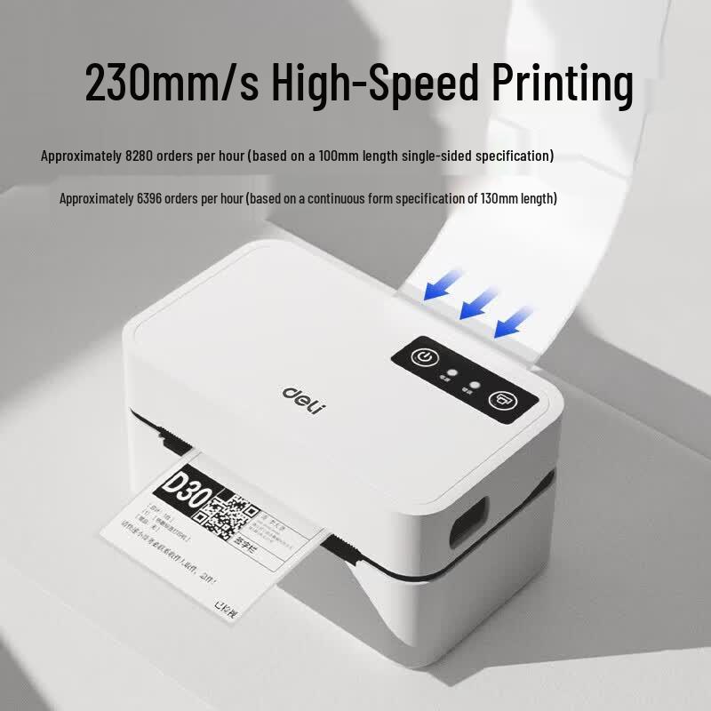 

Deli GE390 High-Speed Thermal Label Printer CN plug (adapter included)