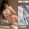 Man Wants Erotic Underwear Sexy Lace Temptation Three-point Gathering Bra Underwear Women's Transparent Pajamas Set Wholesale