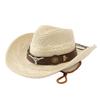 Big eaves jazz straw hat summer seaside vacation sun protection shade beach travel western denim outdoor riding hat
