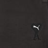 Puma x AMI Paris Collaborative Wide-Leg Pants With Heart Logo Women Bottoms Black 534076-01