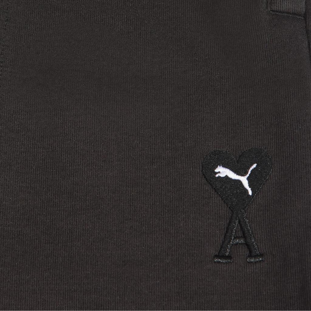 Puma x AMI Paris Collaborative Wide-Leg Pants With Heart Logo Women Bottoms Black 534076-01