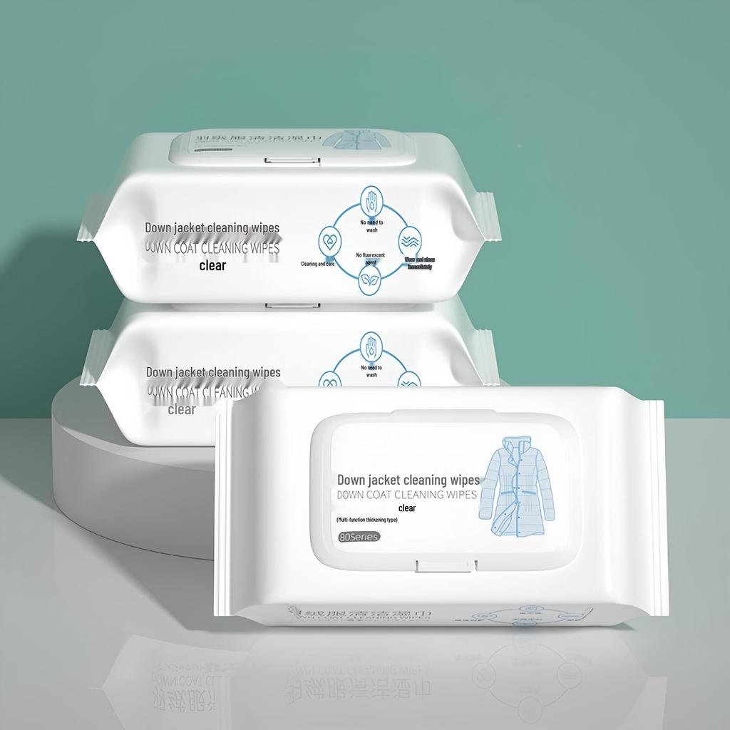 Powerful Oil & Stain Remover Wipes for Jackets - No-Wash, Portable, Dry Cleaning Solution