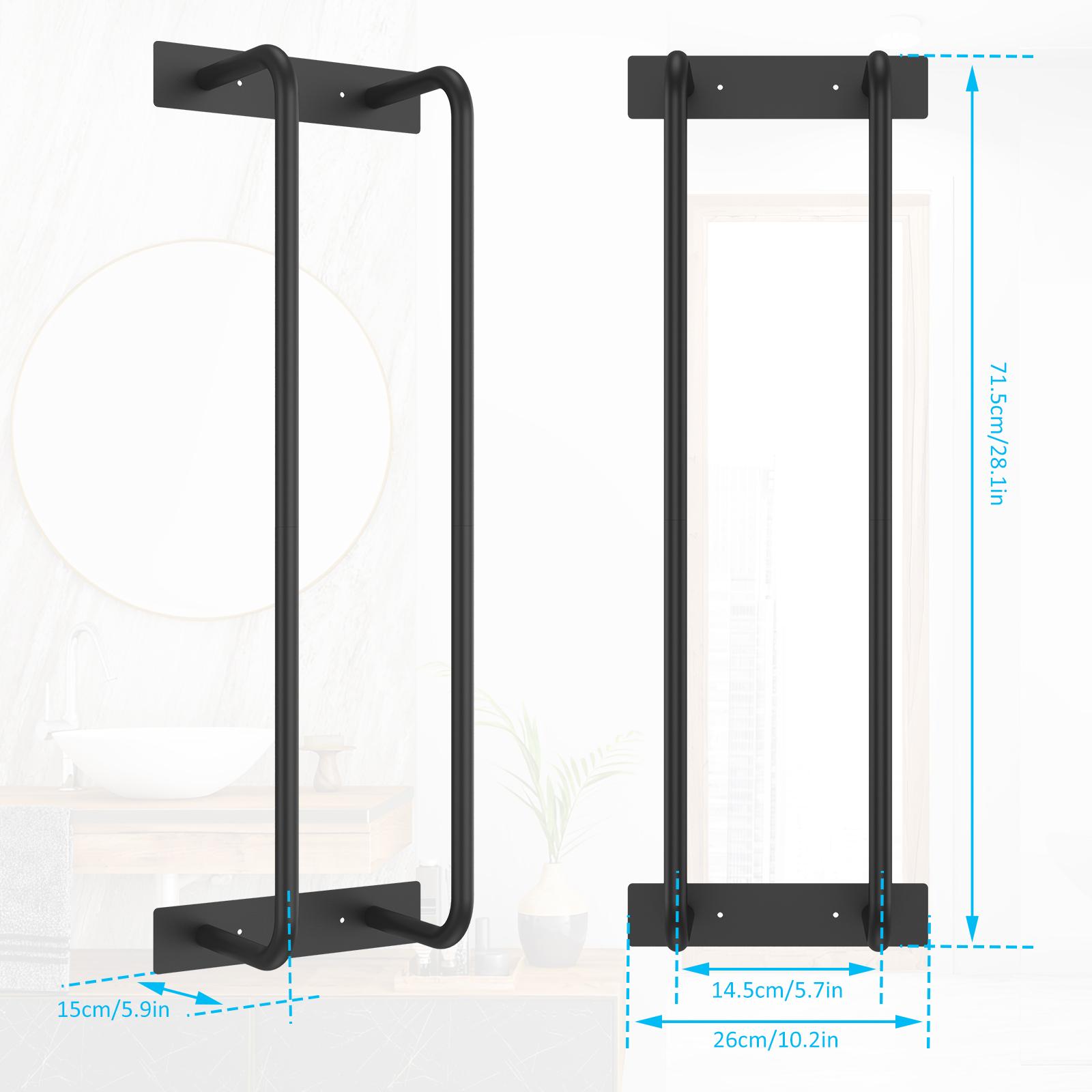 

Wall Towel Rack Bath Tower Holder for Bathroom Stainless Steel Washcloth Shelf Towel Storage Organizer for Home Bathroom Laundry