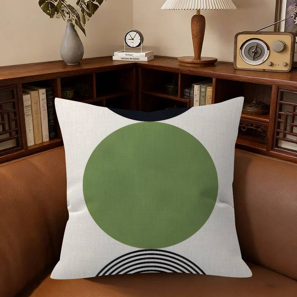 Abstract GREEN Bauhausstyle Cushion Cover Car Throw Pillow Case For Sofa Car Christmas Gift