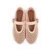 Fashion Summer Woven Hollow Out Flat Sole Single Shoes Comfortable Women Low Heel Commuting Studentsshoes Fashionable Handmade Sandal 45
