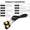 2PCS Motorcycle LED Eagle Eye Light Turn Signal Indicator Super Bright Led Motorbike Auto Rear Tail Brake Lamp Fog Driving Light