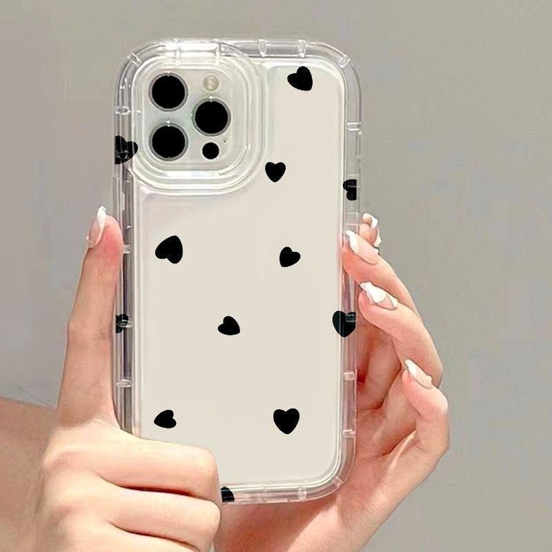 Airbag simple small love for iphone15promax mobile phone case 13pro apple 12x couple 11 foreign trade