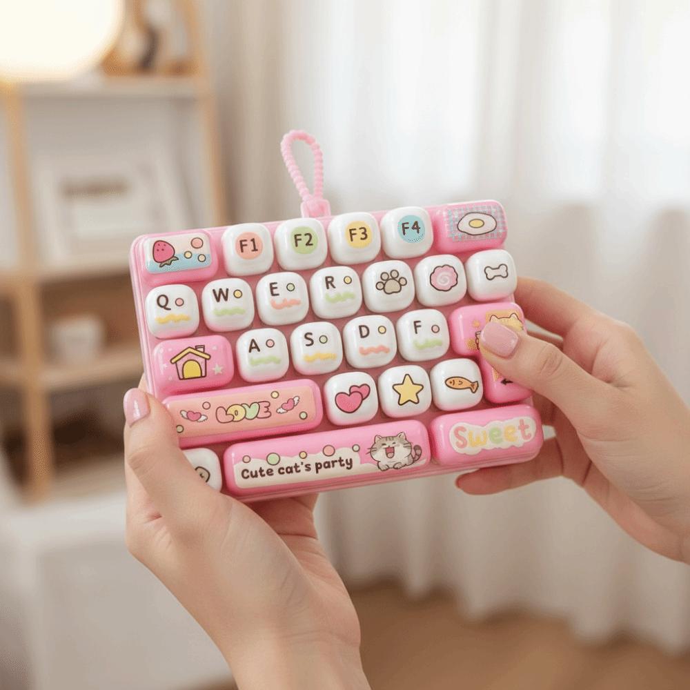 Creative Style Decompression Button Toy 26 Key Keyboard Keychain Popular Pendant