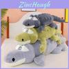 Cute Cartoon Crocodile Stuffed Animal Bed Pillow For Kids Creative Gift Fun