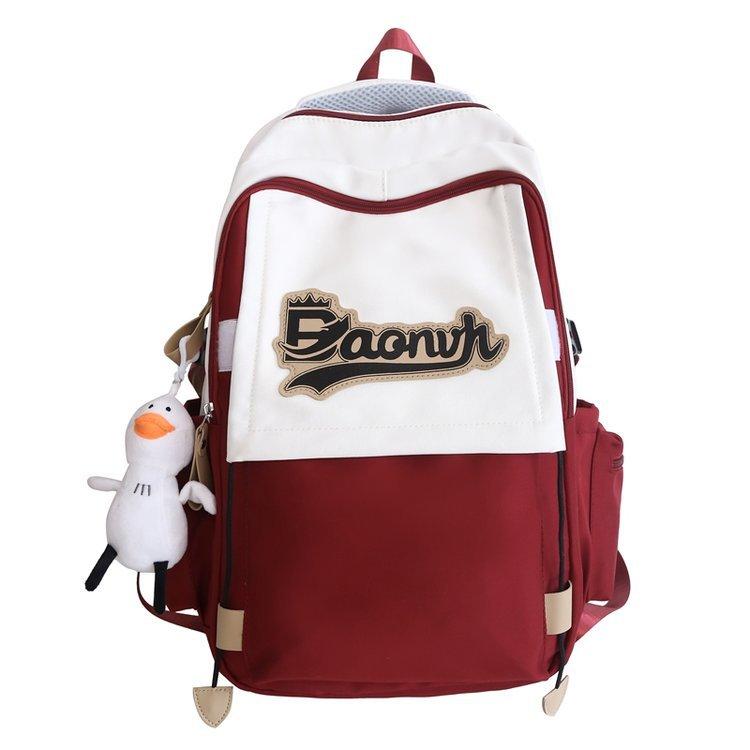 

Винтажные мужские и женские школьные сумки в стиле преппи, дорожный рюкзак красный