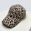Leopard Print Embroidery Baseball Caps Sun Protection Broken Style All-Match Personalized Peaked Hats Street Style Trendy Ins Style Latest Women