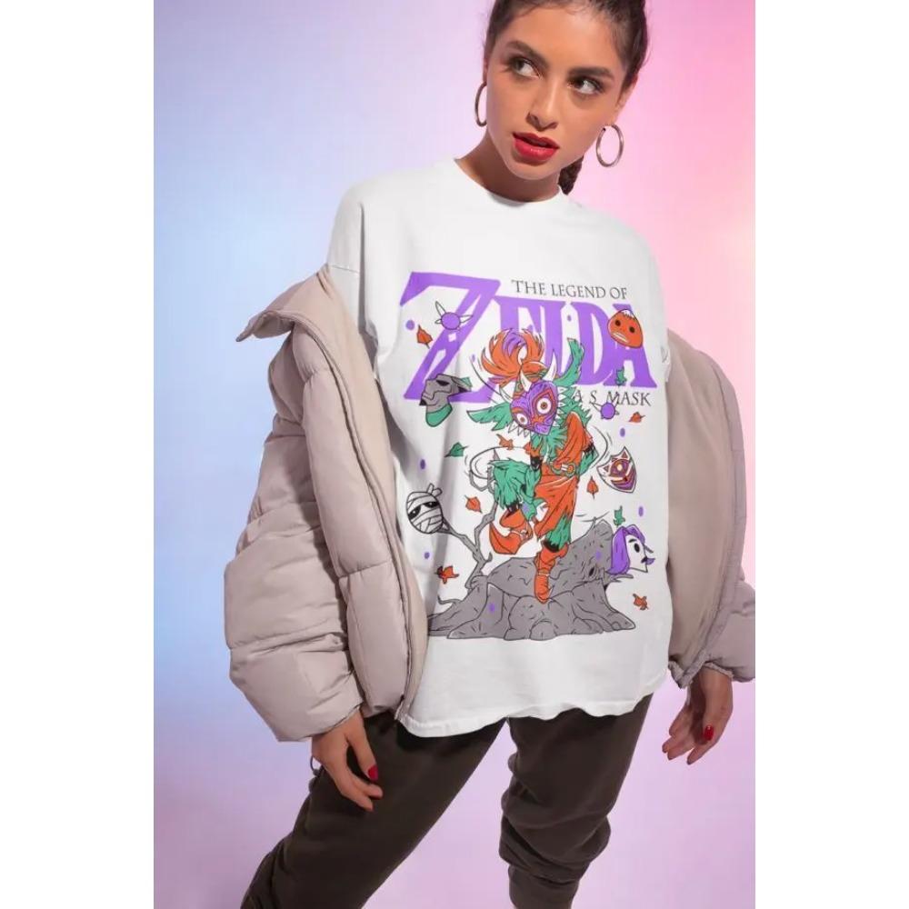 Link T-shirt Majoras Mask Skull Kid Graphic Print Anime Shirt All