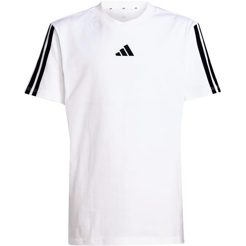 Adidas Kids  3-Stripe Cotton Short Sleeve T-Shirt 140