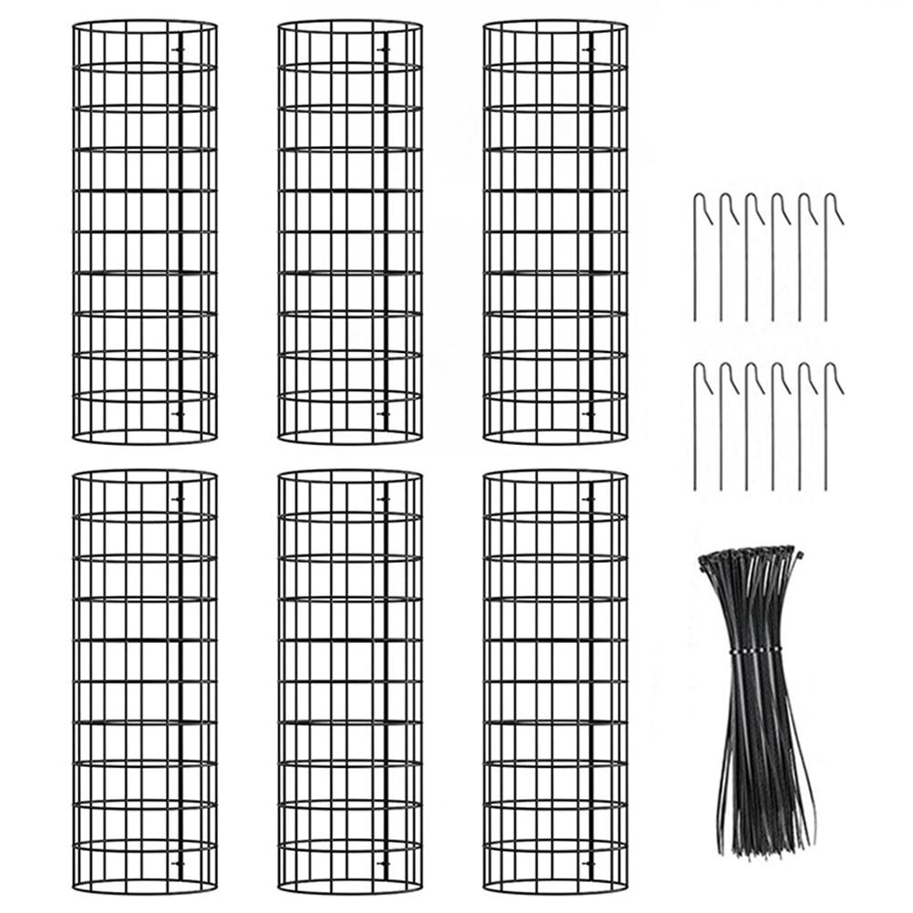 6 Pk Tree Trunk Protector Enhanced Tree Trunk Protection Guards With Metal Stakes Easy-Installation Iron Tree Trunk Protector