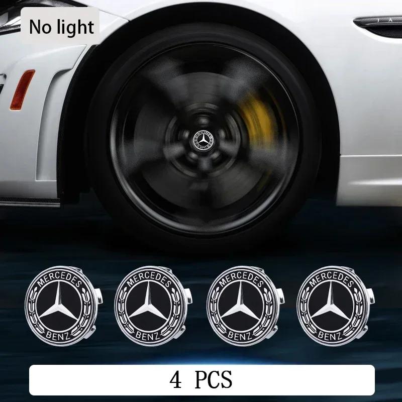 C200 E200 New For Mercedes Benz 4PC/Set Mercedes Benz Magnetic Suspension Wheel Hub Caps LED Illuminated Lights Upgrade Wheel C