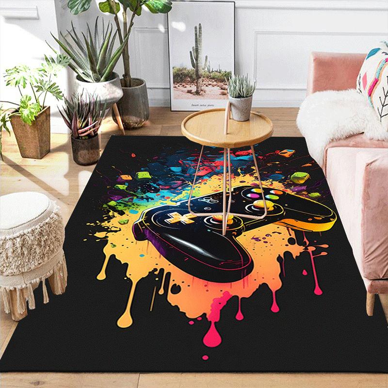 1pc Game controller Design Area Rug - Soft, Anti-Slip, and Durable Gaming Room Decor for Bedroom