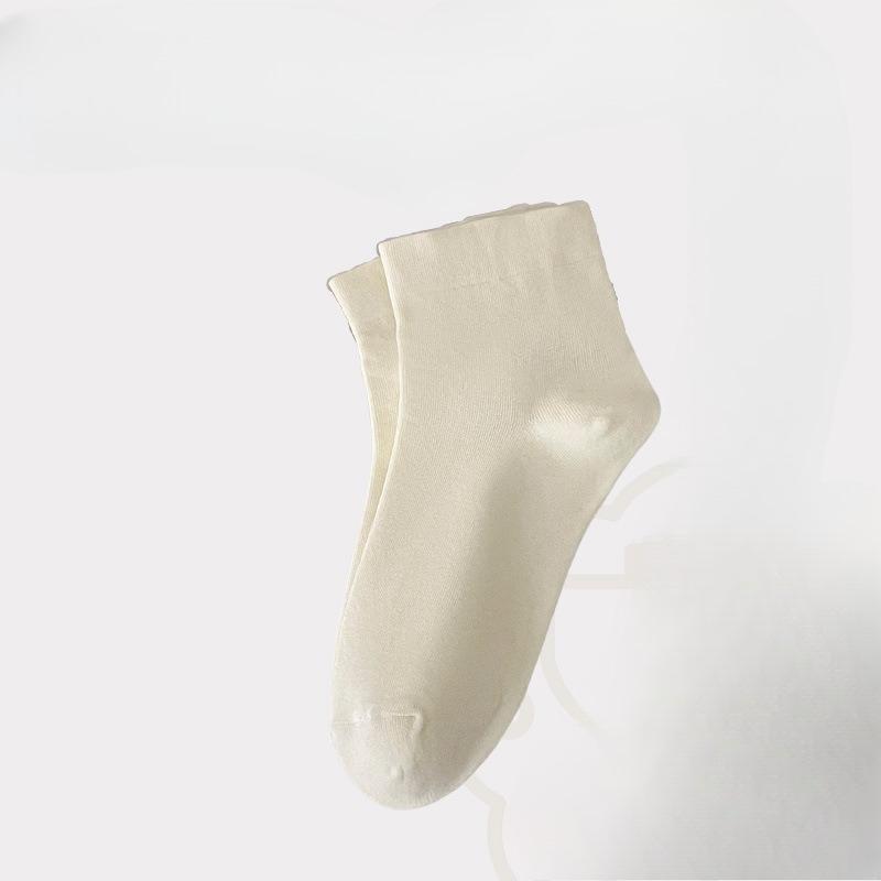 Candy-colored Socks for Girls, Dopamine Girls, Colorful Mid-calf Socks, Solid-colored Boneless Postpartum Socks