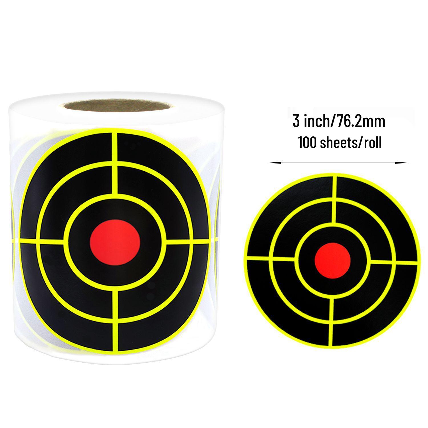 

3-Inch Fluorescent Yellow Splatter Target Stickers for Shooting Practice