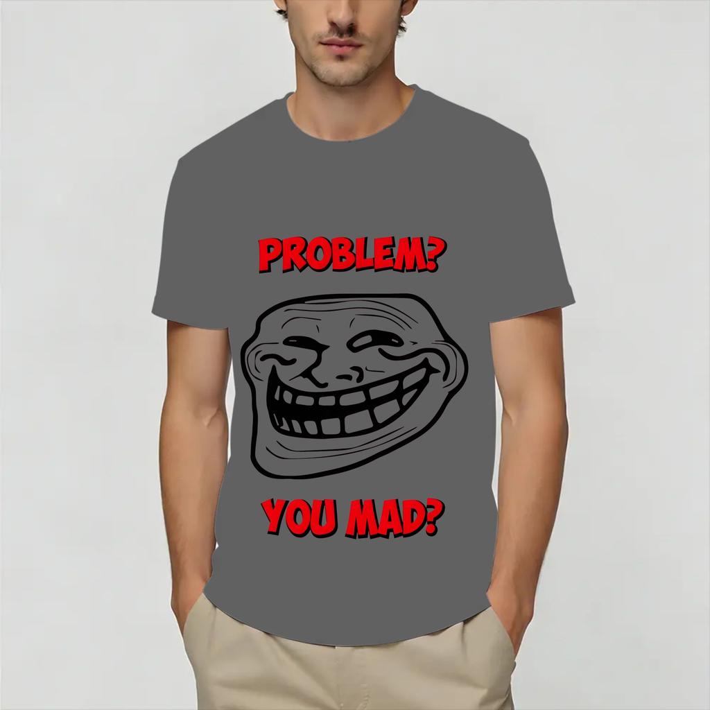 Rage Comic Trollfac Tshirt Summer Trendy Cool Tshirts Unisex Cotton O Neck Oversize Tees Shortsleeve Y2k Casual Tshirt