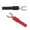 10pcs Fork Spade Wire Connectors PVC Brass Material 6mm 0.2in Y Type 4mm 0.2in Hole U Type Banana Plug Maximum.10A